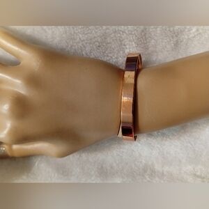 Minimalist Rose Gold Bangle Bracelet